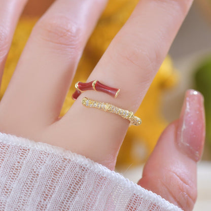 Lucky Bamboo Ring - Gold - Plated - Abbott Atelier