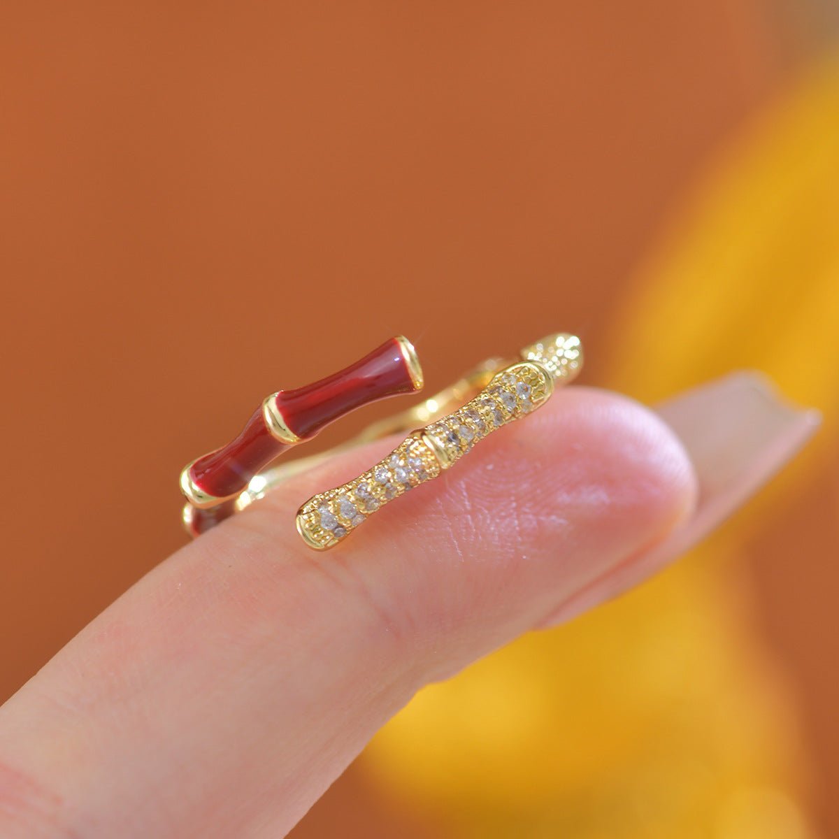 Lucky Bamboo Ring - Gold - Plated - Abbott Atelier