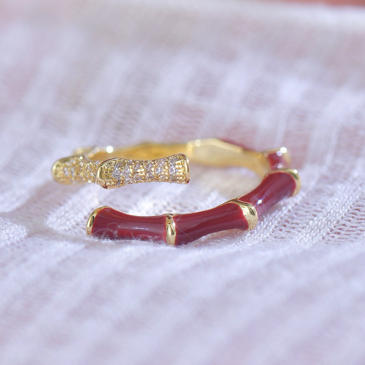 Lucky Bamboo Ring - Gold - Plated - Abbott Atelier