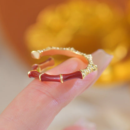 Lucky Bamboo Ring - Gold - Plated - Abbott Atelier