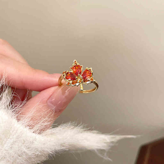 Maple Leaf Ring - Gold - Plated - Abbott Atelier