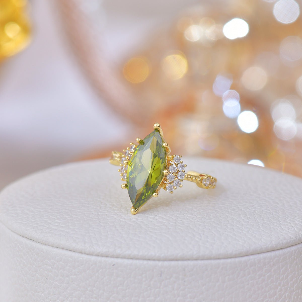 Marquise Peridot Ring - Gold - Plated - Abbott Atelier