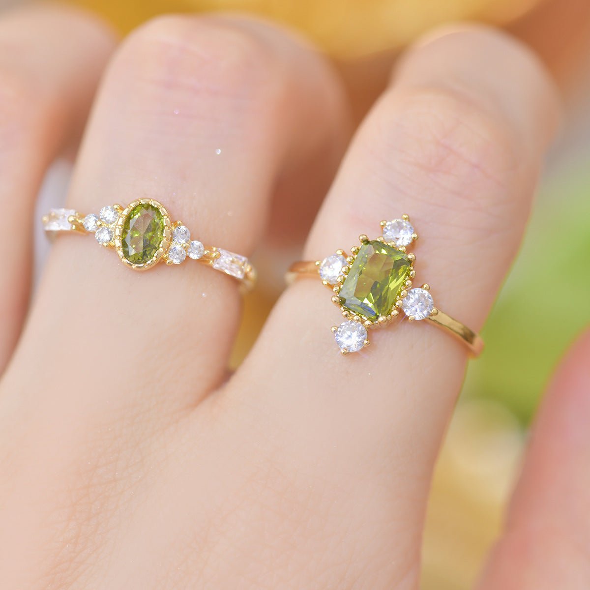 Moana Peridot Ring - Gold - Plated - Abbott Atelier