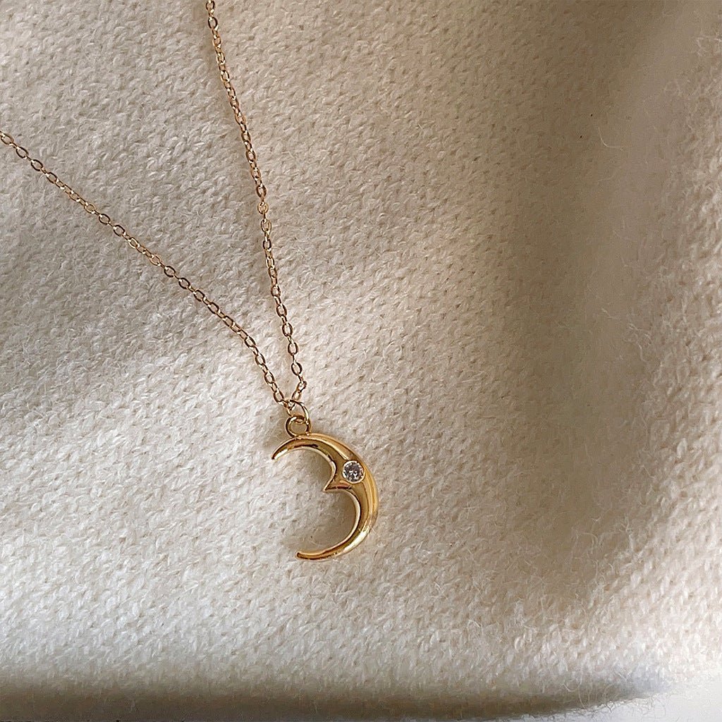 Moon Necklace - Gold - Plated - Abbott Atelier