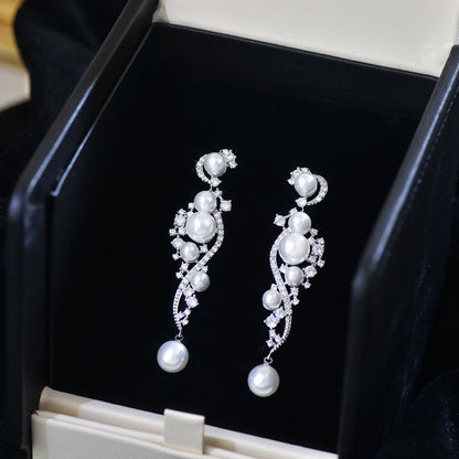 Moonlit Sonata Pearl Earrings - Hypoallergenic - Abbott Atelier