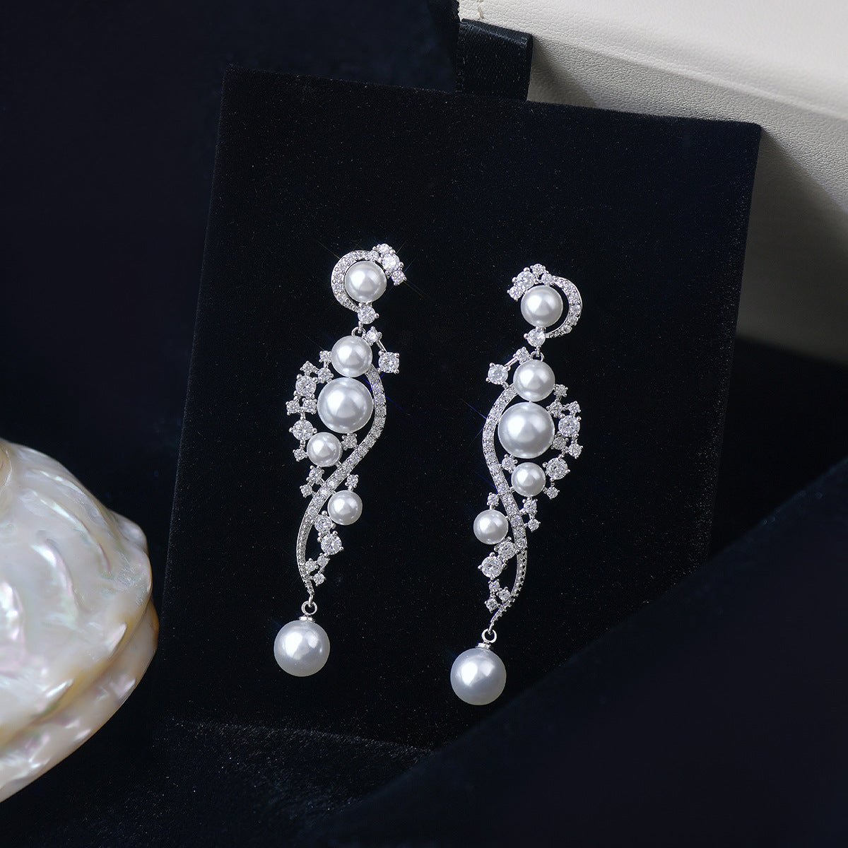 Moonlit Sonata Pearl Earrings - Hypoallergenic - Abbott Atelier