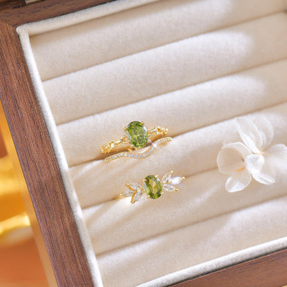 Nicola Peridot Ring - Gold - Plated - Abbott Atelier