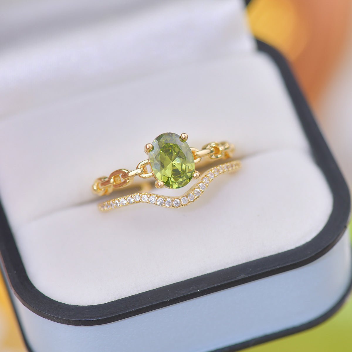 Nicola Peridot Ring - Gold - Plated - Abbott Atelier