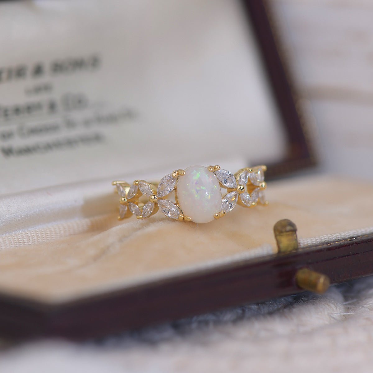 Opal Tiara Ring Set - Gold - Plated - Abbott Atelier