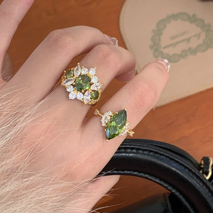 Opulent Peridot Ring - Gold - Plated - Abbott Atelier