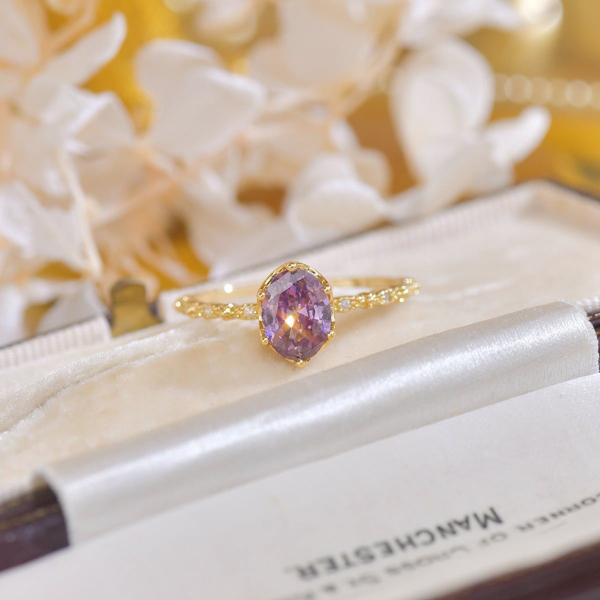 Oval Amethyst Ring - Gold - Plated - Abbott Atelier