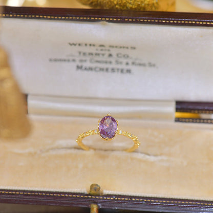 Oval Amethyst Ring - Gold - Plated - Abbott Atelier