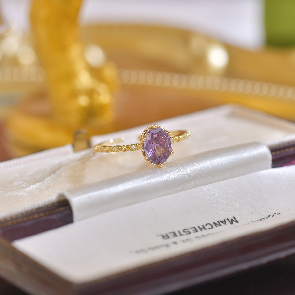 Oval Amethyst Ring - Gold - Plated - Abbott Atelier