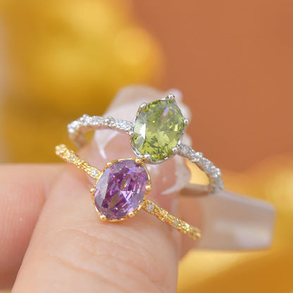 Oval Amethyst Ring - Gold - Plated - Abbott Atelier