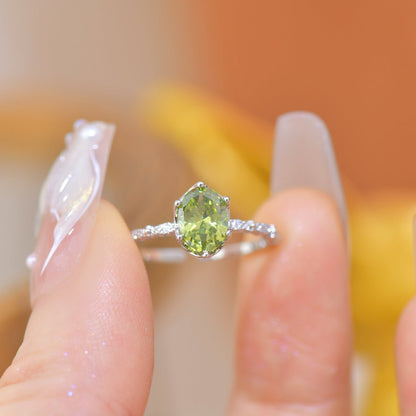 Oval Peridot Ring - Gold - Plated - Abbott Atelier