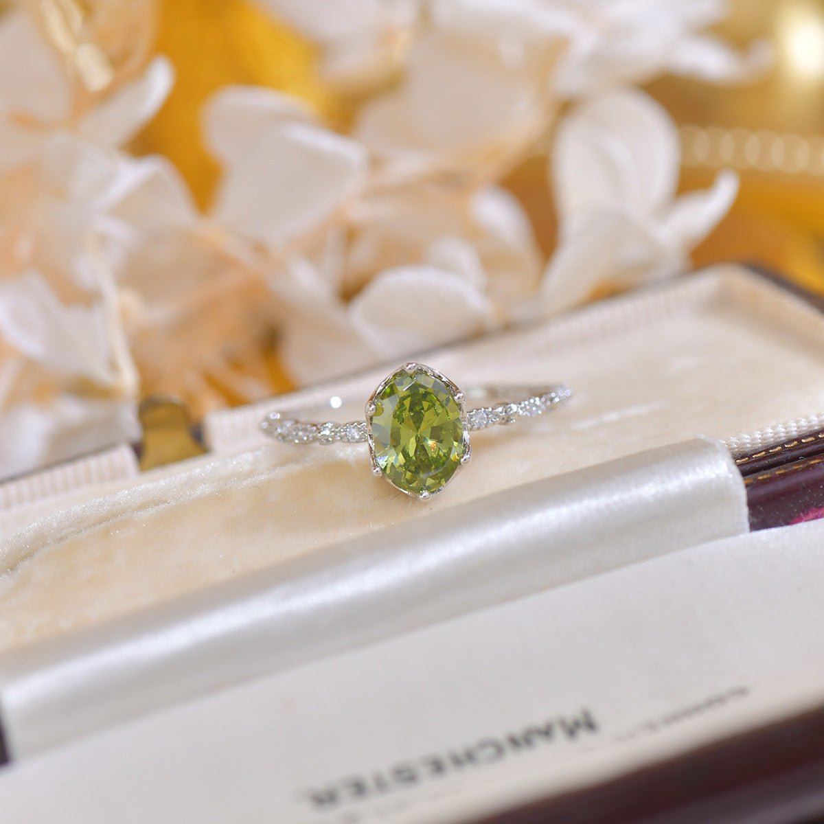 Oval Peridot Ring - Gold - Plated - Abbott Atelier