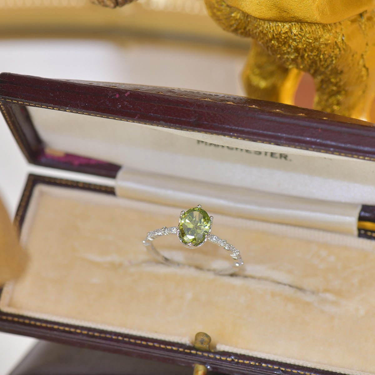 Oval Peridot Ring - Gold - Plated - Abbott Atelier