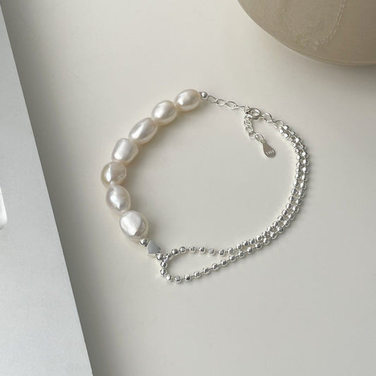 Pearl Bracelet - Asha (Solid Silver) - Freshwater Pearls - Abbott Atelier