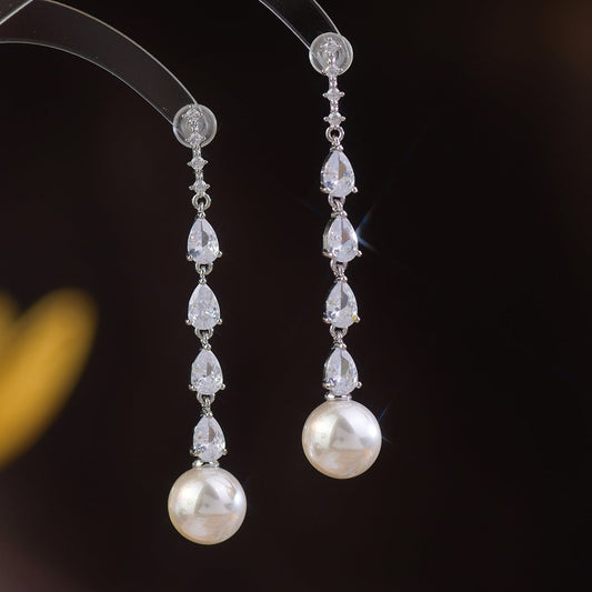 Pearl Drop Earrings - Aura - Hypoallergenic - Abbott Atelier