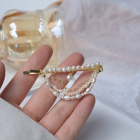Pearl Hair Clip - Freshwater Pearls - Abbott Atelier