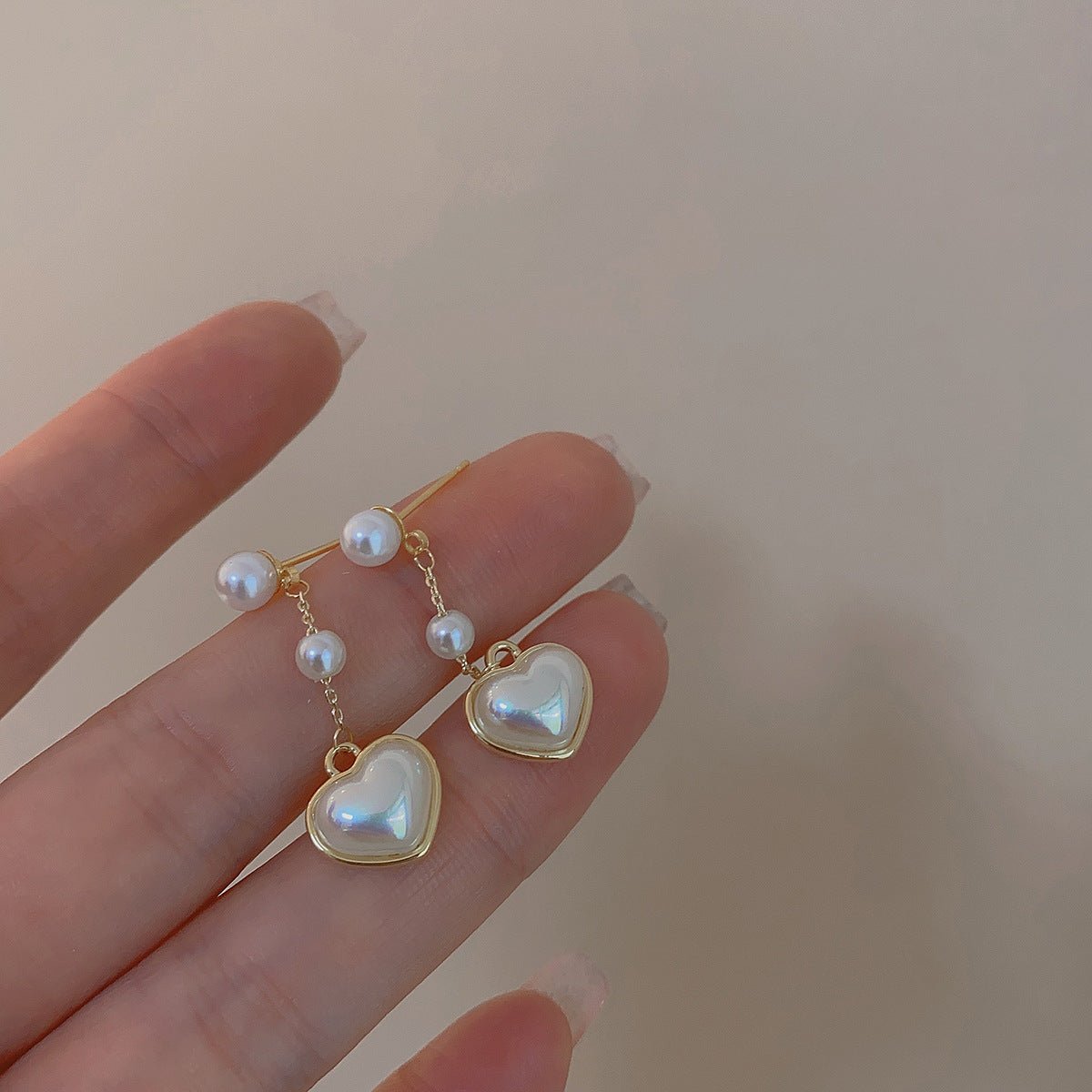 Pearl Heart Earrings - Hypoallergenic - Abbott Atelier