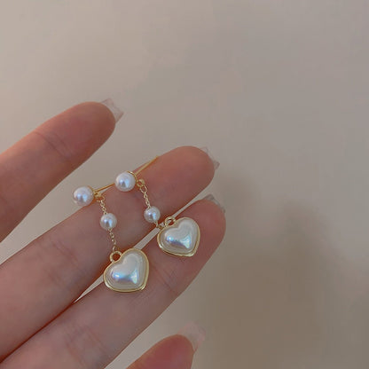 Pearl Heart Earrings - Hypoallergenic - Abbott Atelier