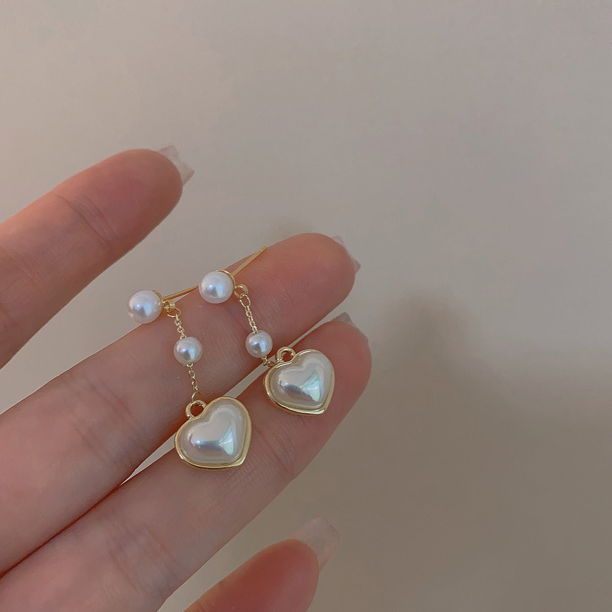 Pearl Heart Earrings - Hypoallergenic - Abbott Atelier