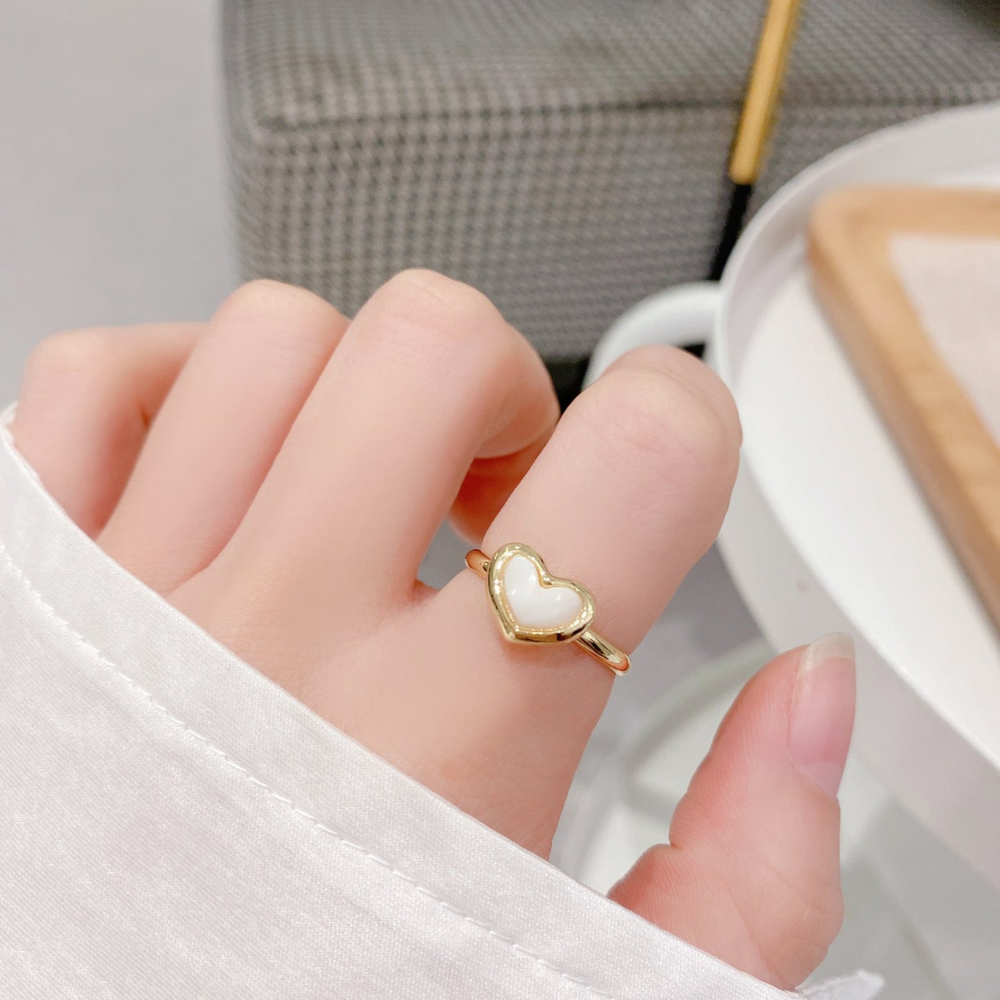 Pearl Heart Ring - Gold - Plated - Abbott Atelier