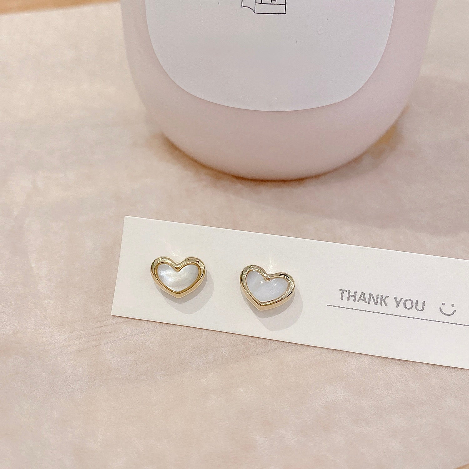 Pearl Heart Stud Earrings - Hypoallergenic - Abbott Atelier