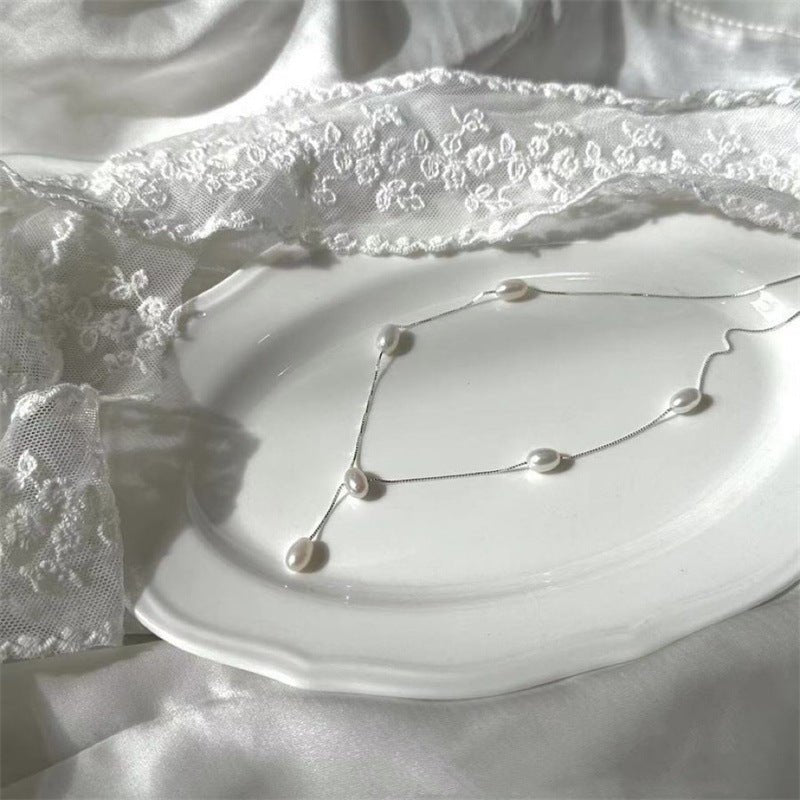 Pearl Necklace - Valerie (Solid Silver) - Hypoallergenic - Abbott Atelier