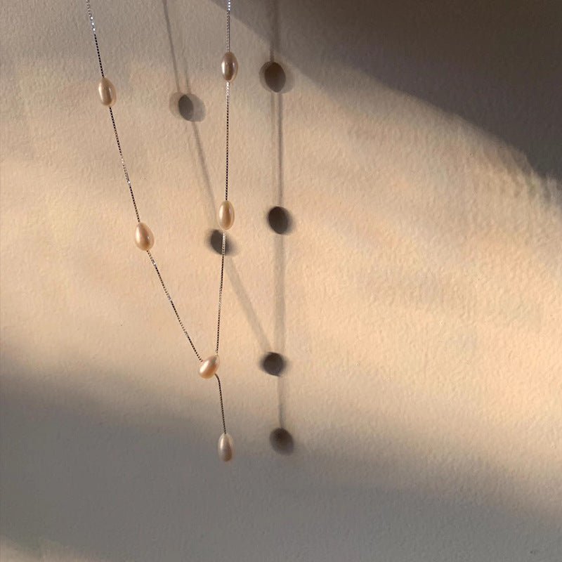Pearl Necklace - Valerie (Solid Silver) - Hypoallergenic - Abbott Atelier