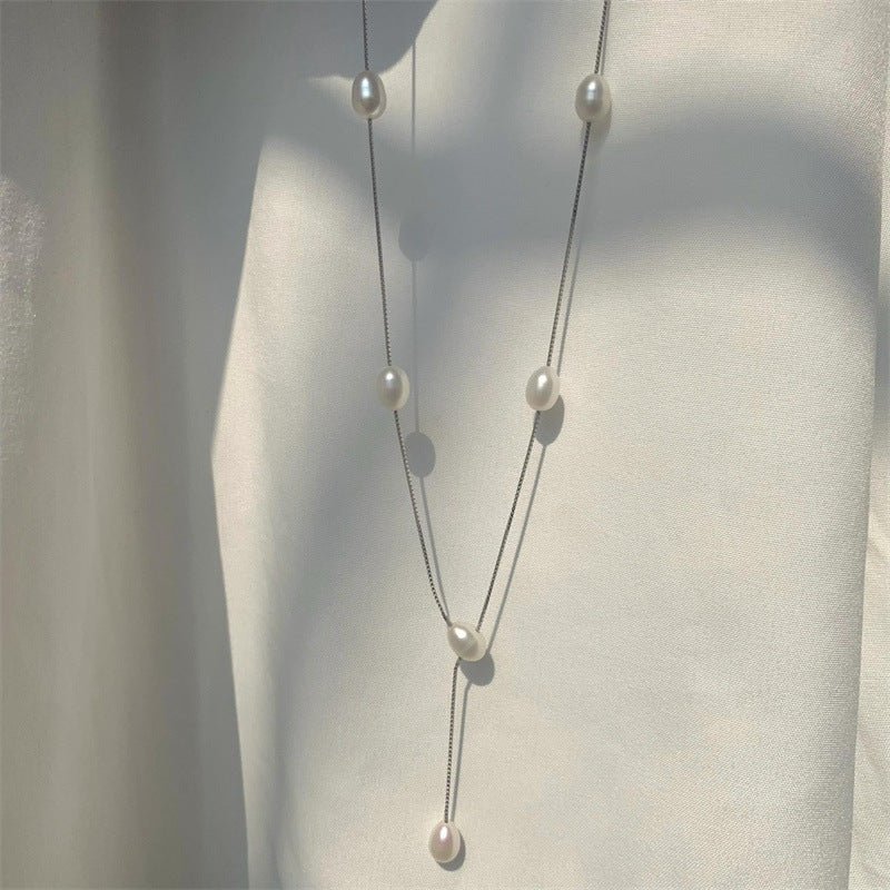 Pearl Necklace - Valerie (Solid Silver) - Hypoallergenic - Abbott Atelier