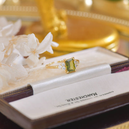 Peridot Princess Ring - Gold - Plated - Abbott Atelier