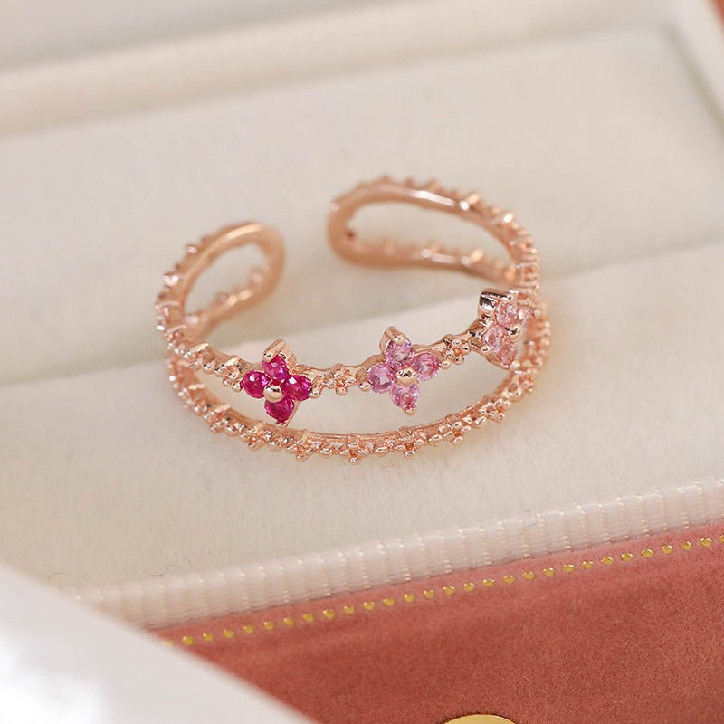 Pink Blossom Ring - Gold - Plated - Abbott Atelier