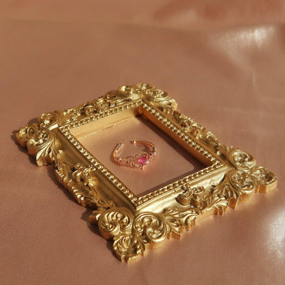 Pink Heart Ring - Layla - Gold - Plated - Abbott Atelier