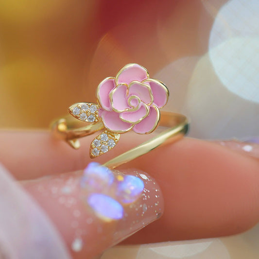 Pink Rose Ring - Lora - Gold - Plated - Abbott Atelier