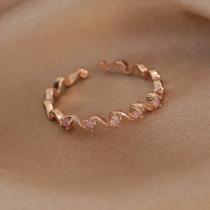 Pink Wave Ring - Gold - Plated - Abbott Atelier