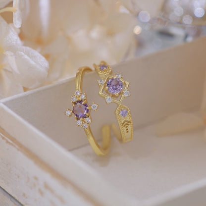 Purple Baroque Ring Set (Copy) - Gold - Plated - Abbott Atelier