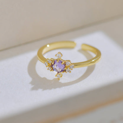 Purple Baroque Ring Set (Copy) - Gold - Plated - Abbott Atelier