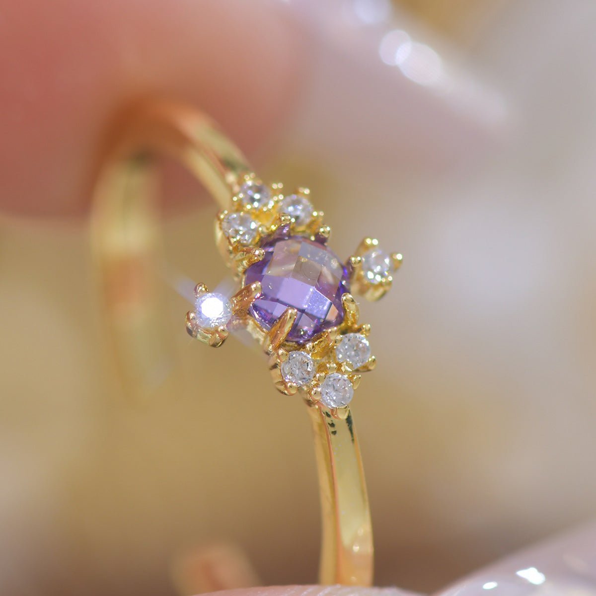 Purple Baroque Ring Set (Copy) - Gold - Plated - Abbott Atelier