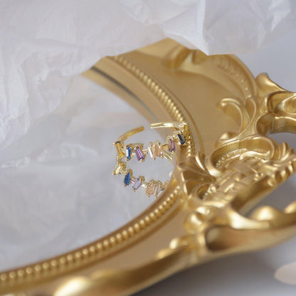 Rainbow Gemstone Ring - Gold - Plated - Abbott Atelier