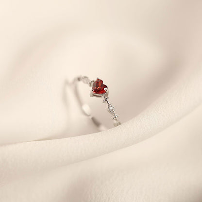 Red Heart Ring (Solid Silver) - Hypoallergenic - Abbott Atelier