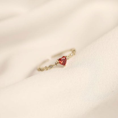 Red Heart Ring (Solid Silver) - Hypoallergenic - Abbott Atelier