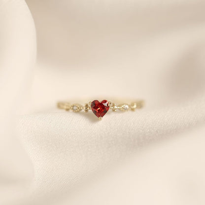 Red Heart Ring (Solid Silver) - Hypoallergenic - Abbott Atelier