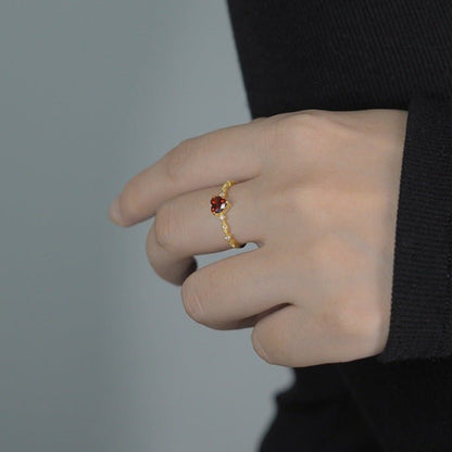 Red Heart Ring (Solid Silver) - Hypoallergenic - Abbott Atelier