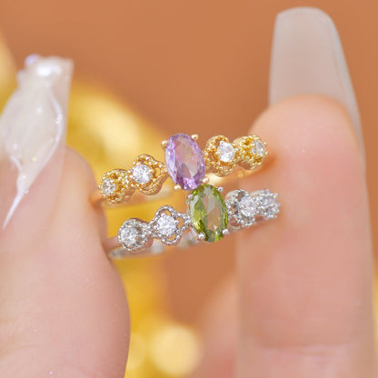 Rococo Amethyst Ring - Gold - Plated - Abbott Atelier