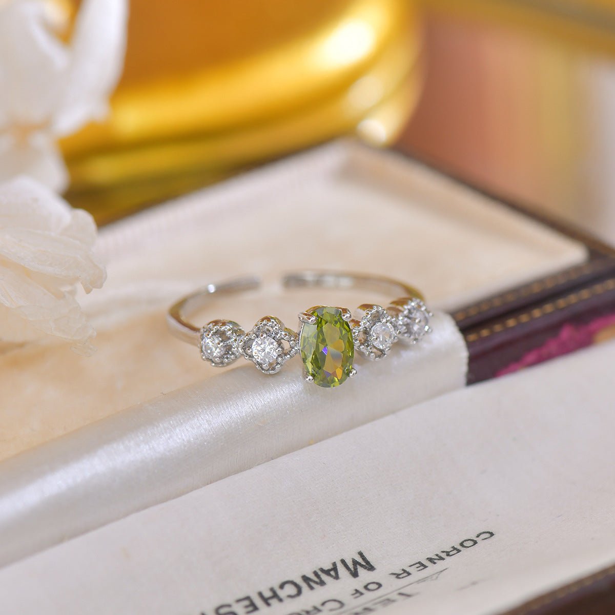 Rococo Peridot Ring - Gold - Plated - Abbott Atelier