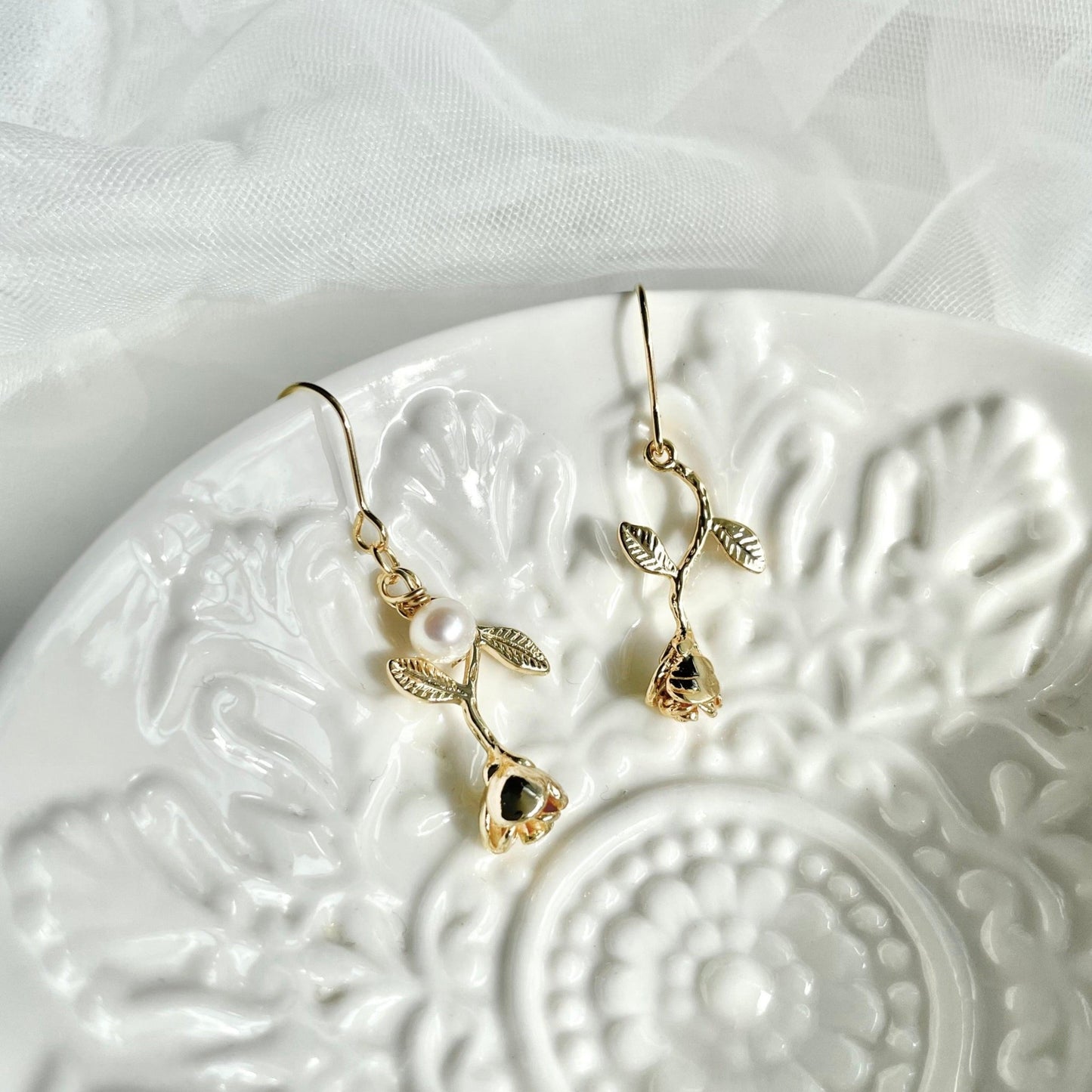 Rose Earrings (2 Styles) - Hypoallergenic - Abbott Atelier