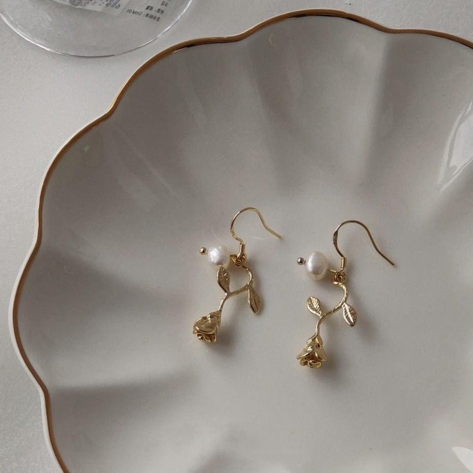 Rose Earrings (2 Styles) - Hypoallergenic - Abbott Atelier