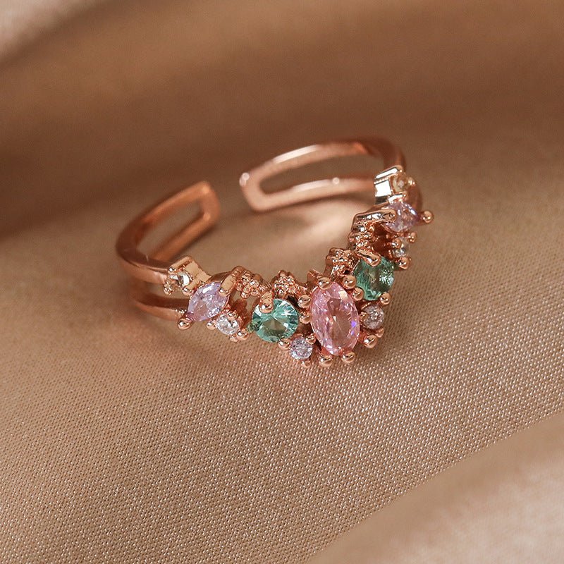 Rose Gold Tiara Ring - Hazel - Gold - Plated - Abbott Atelier